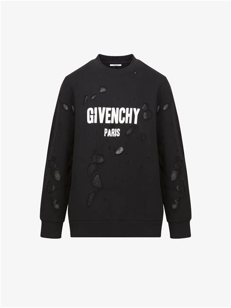 givenchy chain sweatshirt|givenchy destroyed sweatshirt.